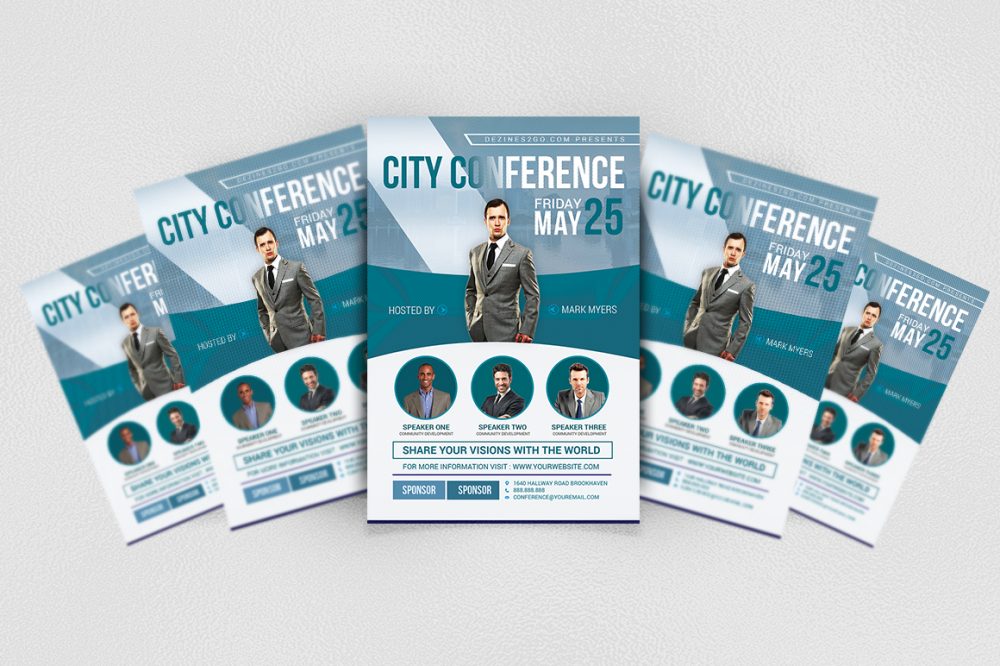 City Conference Flyer Template business flyer psd photohop