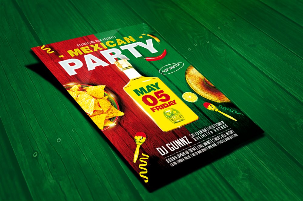 Mexican Party Flyer Template Clubs & Parties psd photohop