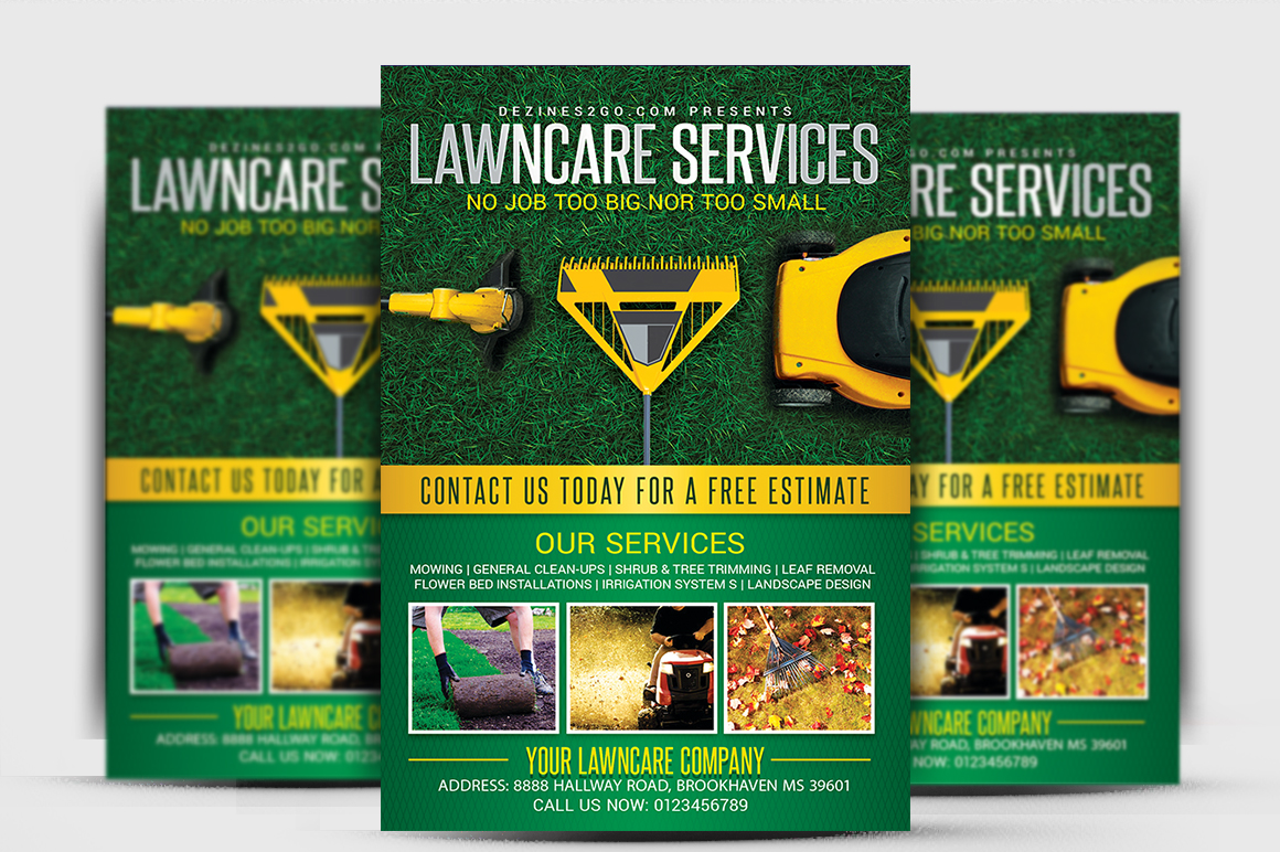 Lawn & Garden Care Flyer Template business flyer psd photohop